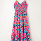 Printed V-Neck Maxi Cami Dress
