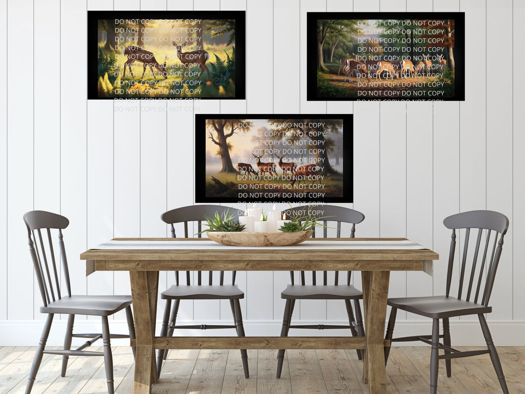 Deer in Woods Digital Art in PDF SVG PNG File Formats