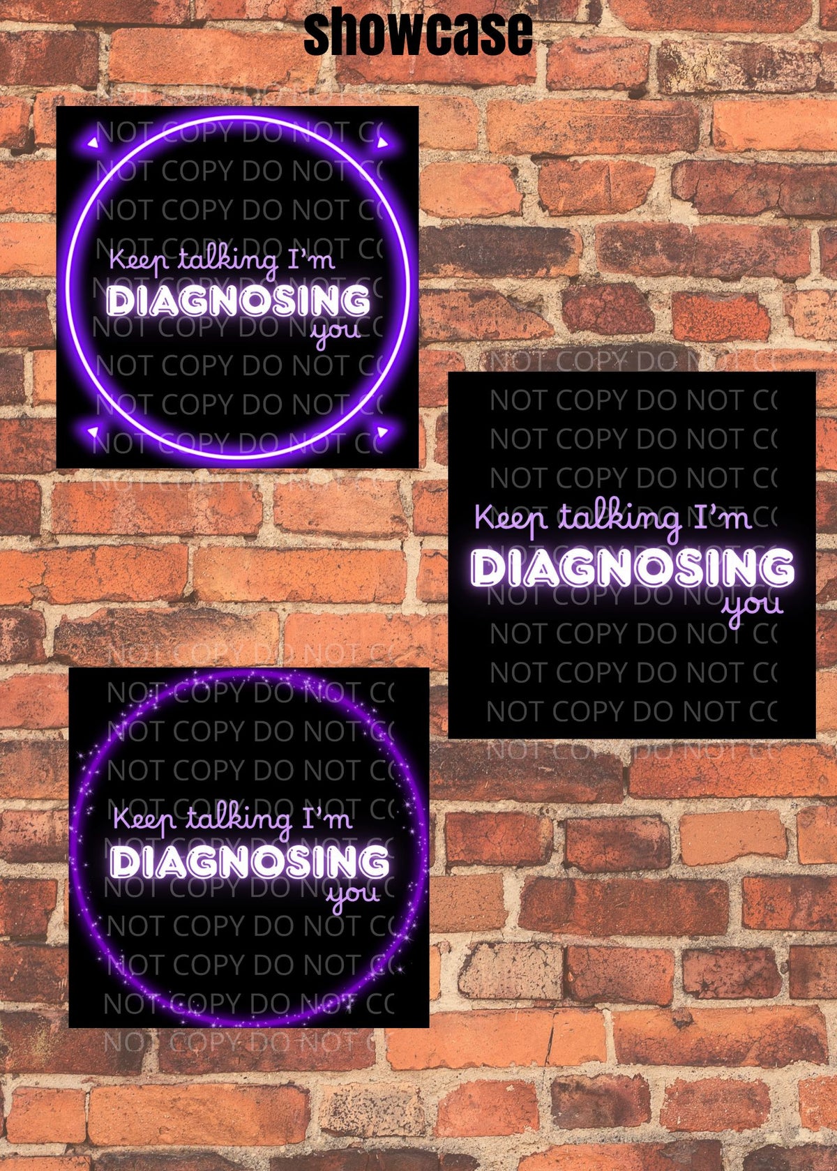 "Keep Talking I'm Diagnosing You" Printable Sticker Collection – 17 Multi-Style Sheets, 6 High-Quality File Formats Instant Download