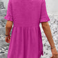Round Neck Short Sleeve Blouse