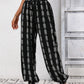Tied Printed High Waist Pants
