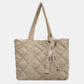Quilted Nylon Large Tote Bag