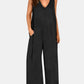 Full Size V-Neck Wide Strap Jumpsuit