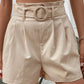 Belted Shorts with Pockets