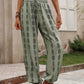Tied Printed High Waist Pants