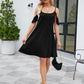Ruffled Scoop Neck Mini Dress