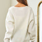 Davi & Dani Flower Embroidered Button Up Long Sleeve Cardigan