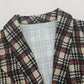 Plaid Button Up Collared Neck Vest