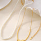 3 Piece Pearl Necklace, Bow Necklace and Stud Earrings Jewelry Set