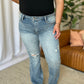 Judy Blue Full Size Medium Rise Tummy Control Destroy Flare Jeans