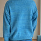 Contrast Trim Quarter Button Long Sleeve Sweater