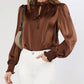 Frill Tied Lantern Sleeve Blouse