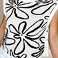 Graphic Round Neck Sweater Vest