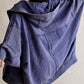 Exposed Seam Open Front Batwing Sleeve Hooded Cardigan