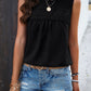 Sara Mia Swiss Dot Round Neck Tank