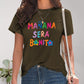 Full Size Letter Graphic Round Neck Short Sleeve T-Shirt