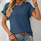 Mandy Eyelet Round Neck Short Sleeve Top