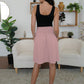 Elastic Waist Skirt with Pockets