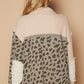 POL Leopard Exposed Seam Button Up Quilted Jacket