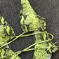 Lace-Up Backless Plunge One-Piece Swimwear