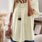Devine Lace Detail Round Neck Short Sleeve Blouse