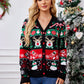 Reindeer Button Up Long Sleeve Cardigan