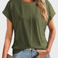 Ruched Round Neck Short Sleeve T-Shirt