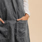Annie Wear V-Neck Adjustable Strap Denim Overall Dress with Pockets