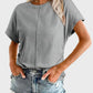 Ruched Round Neck Short Sleeve T-Shirt