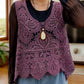Cutout Scoop Neck Sleeveless Knit Cover Up