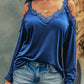 Lace Detail Cold Shoulder Long Sleeve T-Shirt