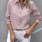 Button Up Collared Neck Long Sleeve Shirt