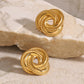 Stainless Steel Volution Stud Earrings