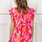 BiBi Smocked Yoke Ruffled Floral Top - Brand BiBi