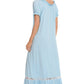 Lace Detail Short Sleeve Lounge Dress