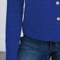 Button Up Round Neck Long Sleeve Cardigan