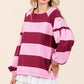 Mittoshop Striped Snap Shoulder Long Sleeve T-Shirt