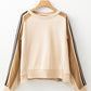 Contrast Round Neck Long Sleeve Sweatshirt