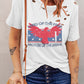 Full Size Cutout Graphic Round Neck Short Sleeve T-Shirt