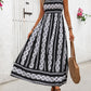 Printed Square Neck Wide Strap Cami Dress