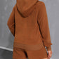 Long Sleeve Hoodie and Pocketed Shorts Set