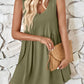 Full Size Plunge Wide Strap Mini Tank Dress