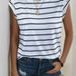 Decorative Button Round Neck T-Shirt