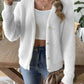 Button Up V-Neck Long Sleeve Cardigan