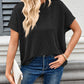 Lovelet Round Neck Short Sleeve Rib T-Shirt