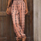 Tied Printed High Waist Pants
