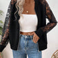 Lace Baseball Collar Zip Up Jacket