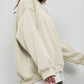 Round Neck Dropped Shoulder Long Sleeve Sweatshirt