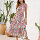 FULL SIZE Ruffled Printed One Shoulder Midi Dress