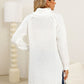 Slit Turtleneck Long Sleeve Sweater